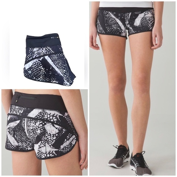 LULULEMON -  Speed Short
Static Mist White Black / Black - Picture 1 of 8